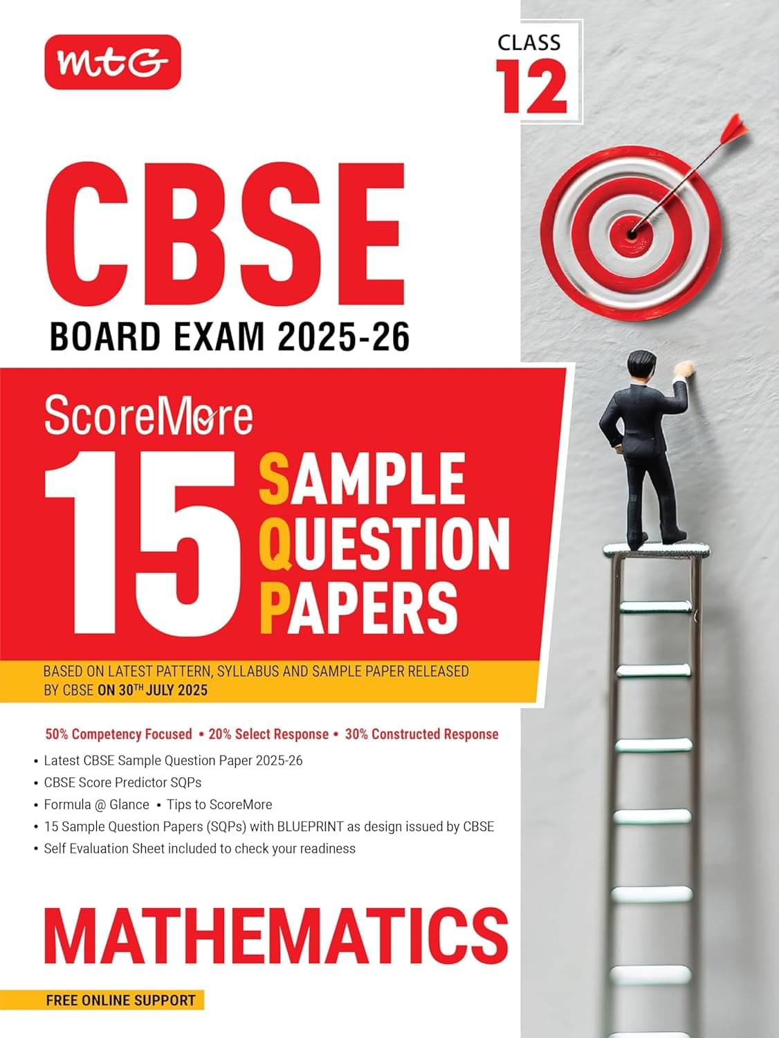 MTG CBSE Class 12 ScoreMore 15 Sample Papers Mathematics Book For 2025-2026 Board Exam | Chapter-wise Competency-Based Questions (CBQs) | Based on Lat MTG CBSE Class 12 ScoreMore 15 Sample Papers Mathematics Book For 2025-2026 Board Exam | Chapter-wise Competency-Based Questions (CBQs) | Based on Lat