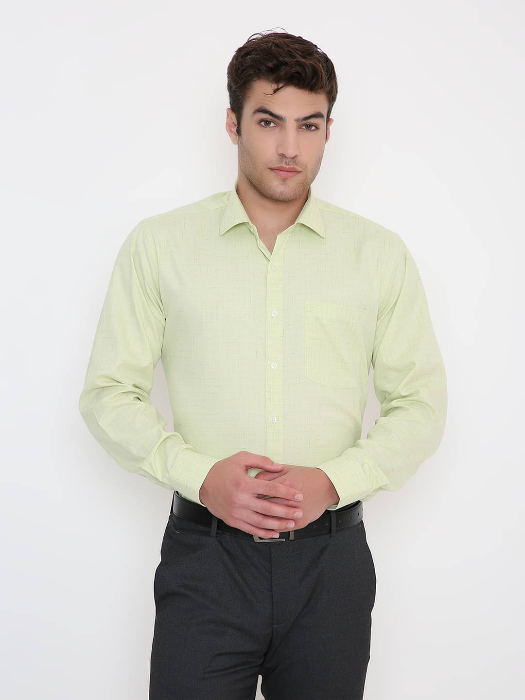     			Maharaja Cotton Blend Slim Fit Full Sleeves Men's Formal Shirt - Mint Green ( Pack of 1 )