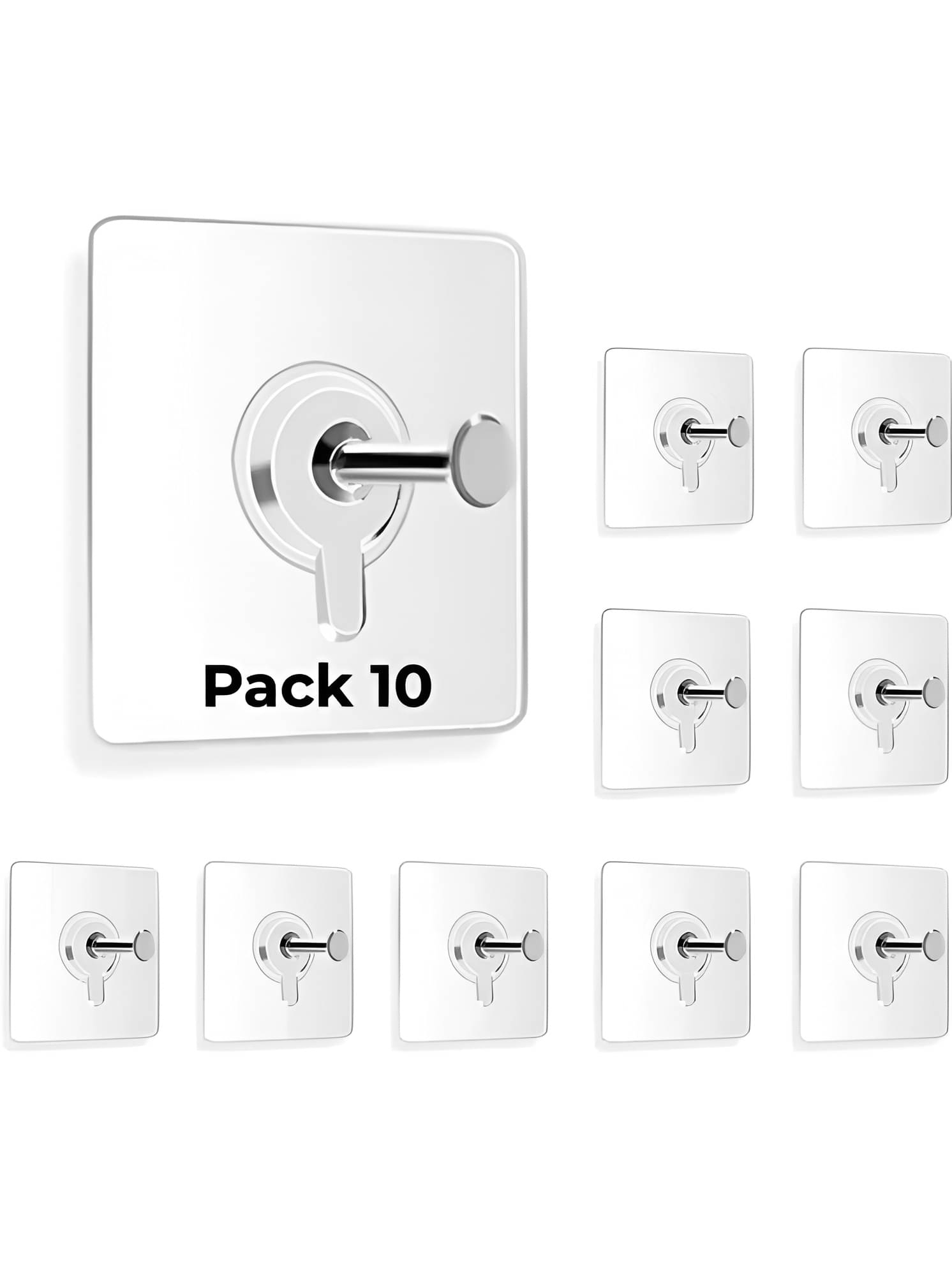    			Pack of 10 Photo Frame Hooks & Wall Hangers Tex Hooks for Wall Heavy Duty, Self Adhesive Hook, Wall hangings, Kitchen Accessories Item