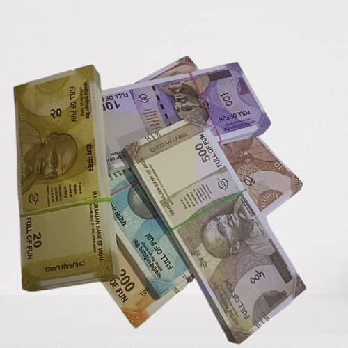     			Pack of-(11*7=77 Note ) New Indian Fake Dummy currency  Nakli
