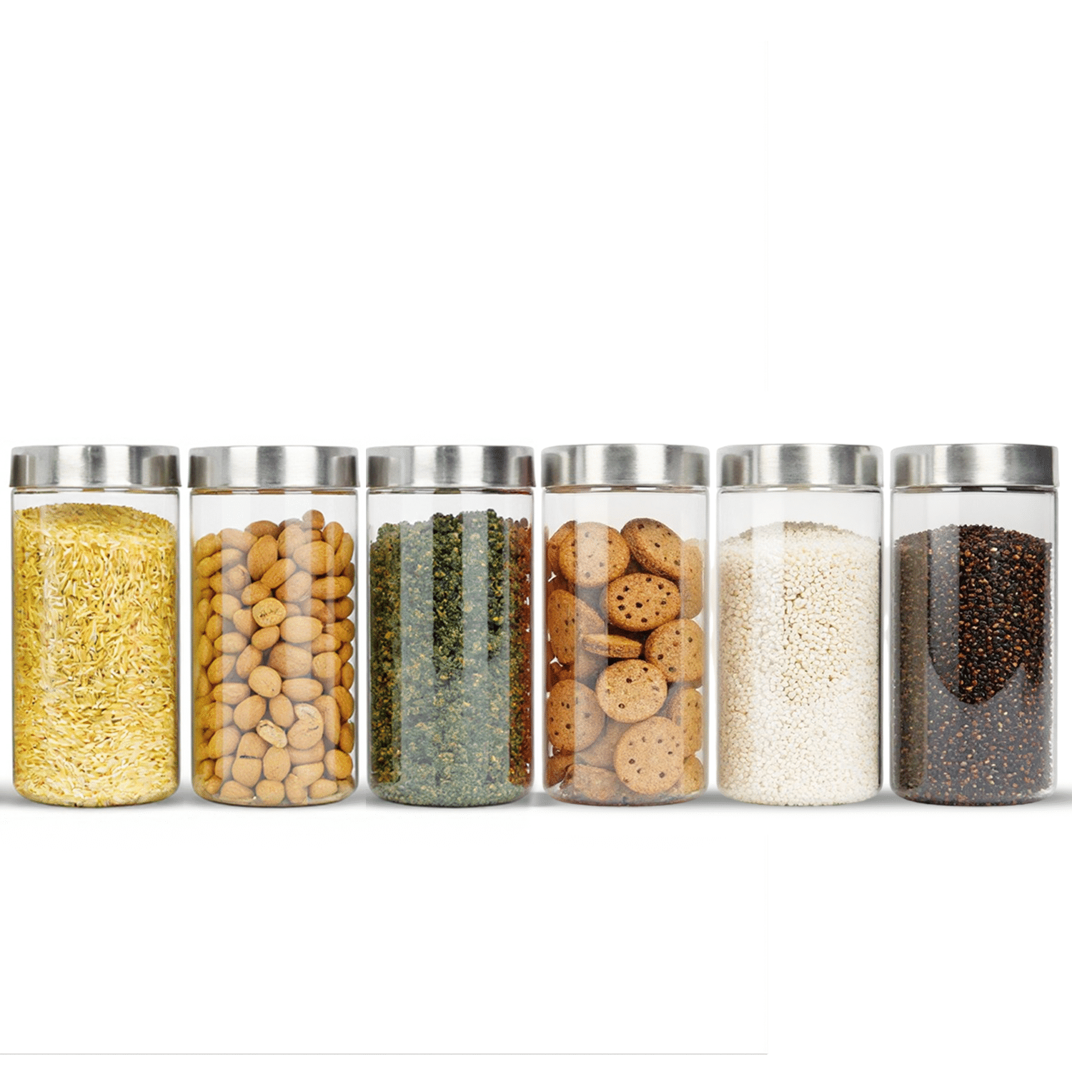     			PearlPet PlusJar-6Pcs-1400ml Plastic Transparent Multi-Purpose Container ( Set of 6 )