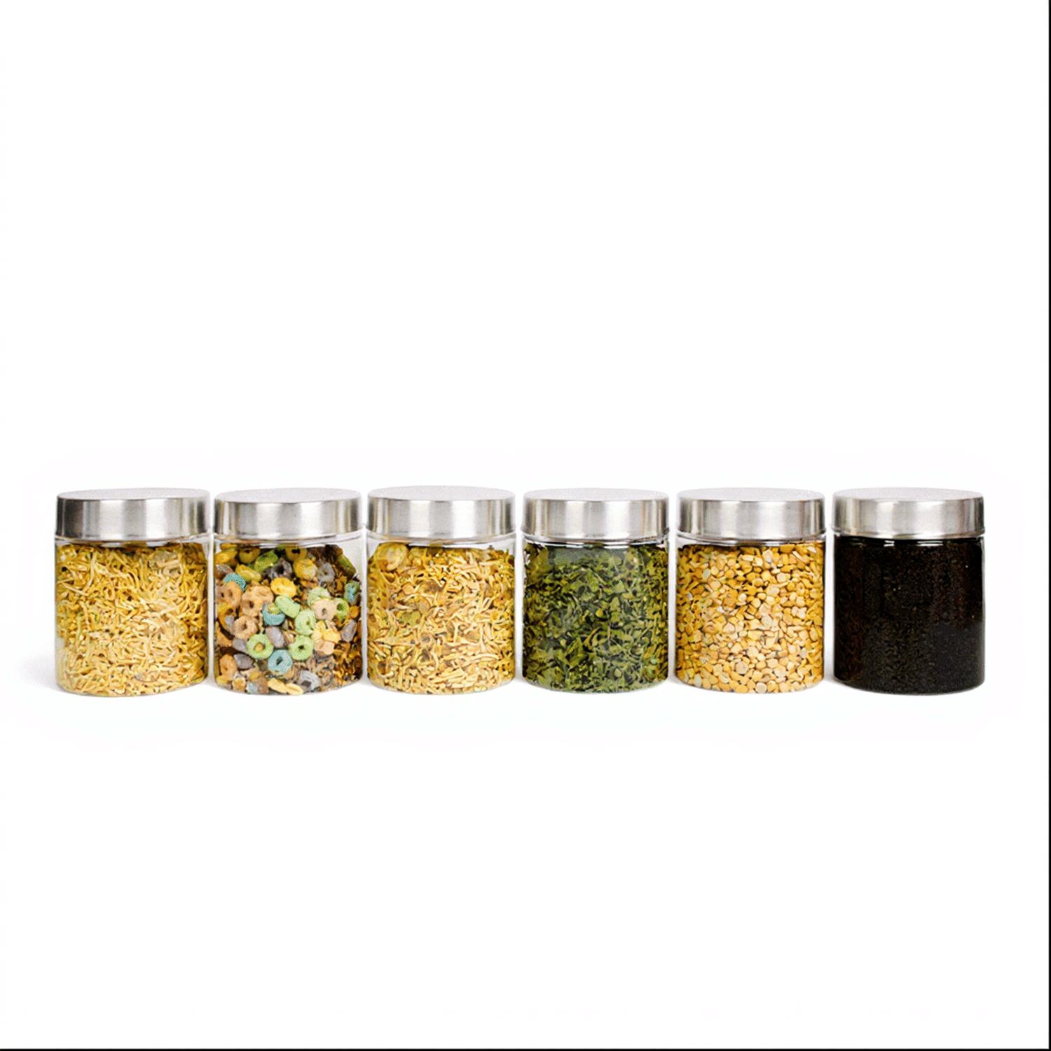     			PearlPet PlusJar-6Pcs-200ml Plastic Transparent Multi-Purpose Container ( Set of 6 )