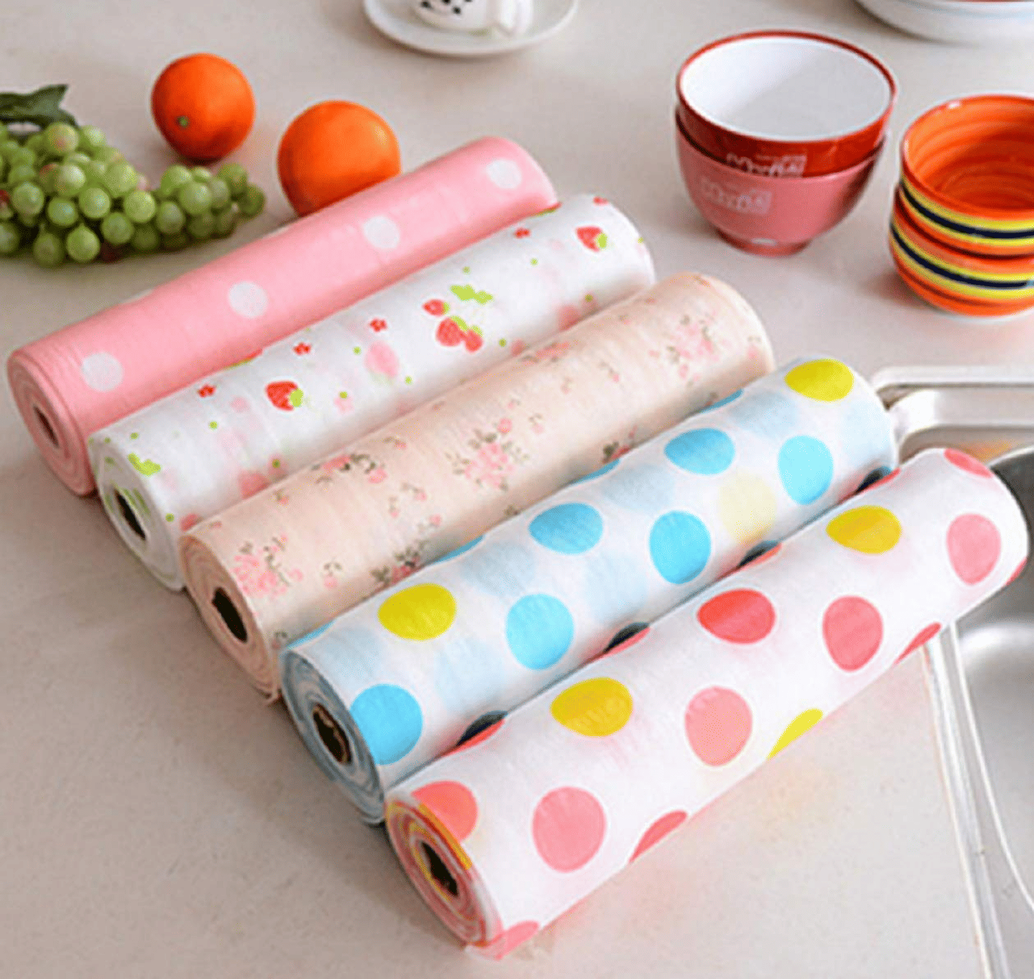     			Printing Polka DOT Antibacterial Cabinet Plastic Foam Household Wardrobe Moisture Drawer Pad Waterproof Non-Slip Paper Kitchen Cupboard Liners Roll Mat (30 * 300Cm),Multicolour, 1 Pcs Random