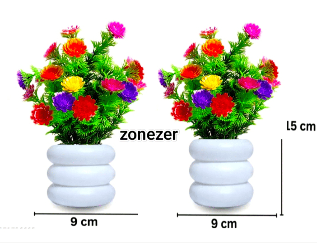     			Set of 2 Best artificial flowers plant for home decoration . With heavy quality plastic pot.
