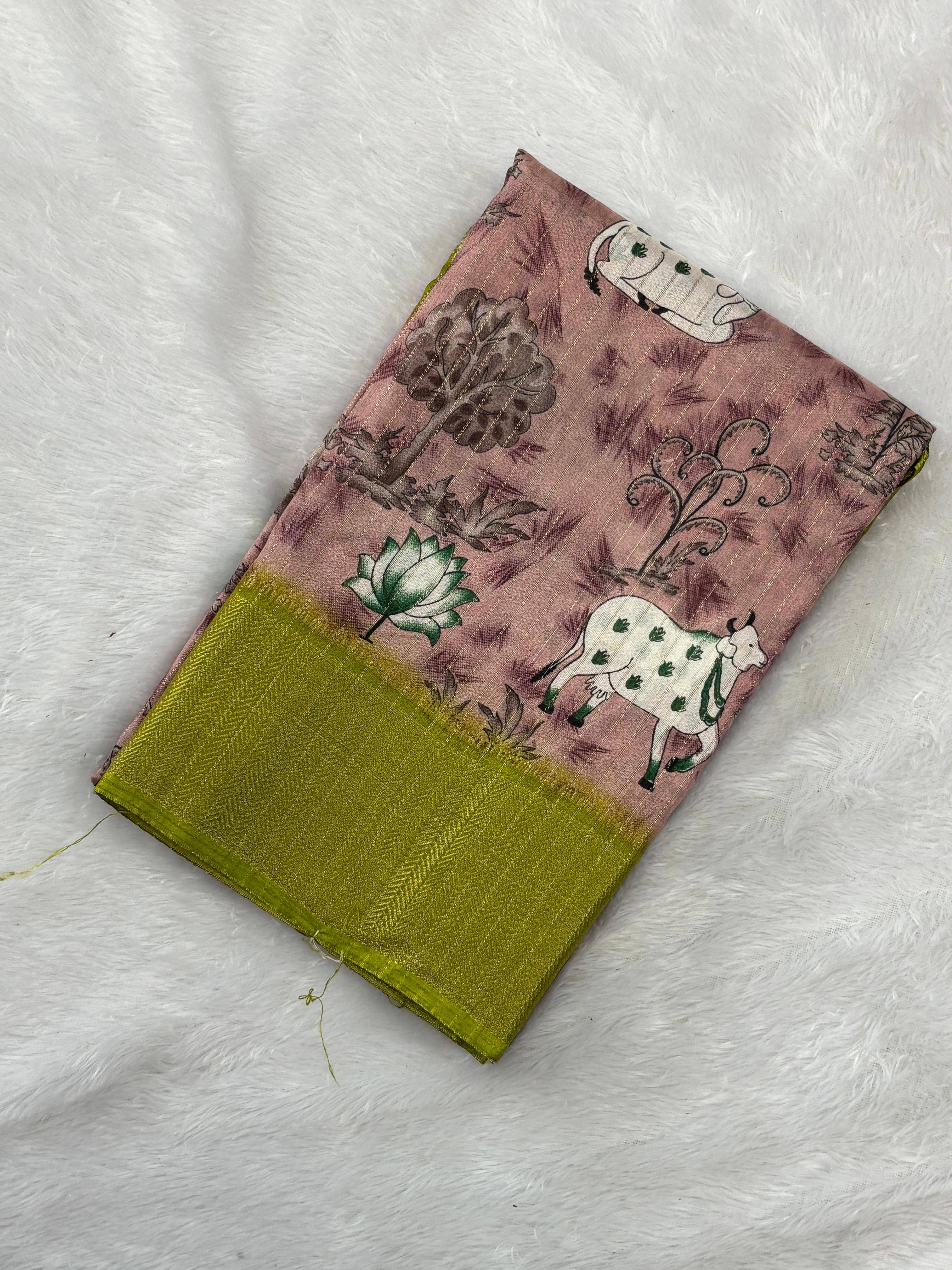 Sitanjali Lifestyle Silk Printed Sambalpuri Saree With Unstitched Blouse Piece ( Peach ) Sitanjali Lifestyle Silk Printed Sambalpuri Saree With Unstitched Blouse Piece ( Peach )