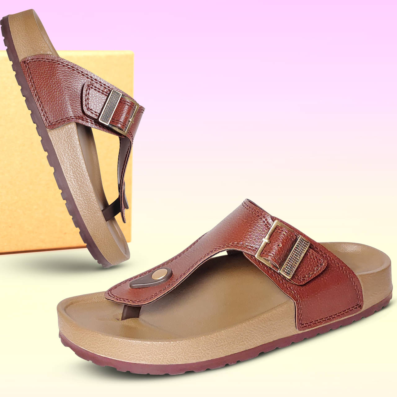     			TieFit Brown Men's Daily Slipper