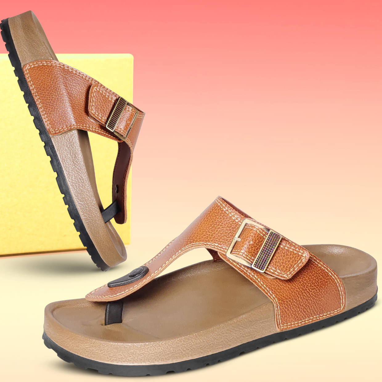     			TieFit Tan Men's Daily Slipper