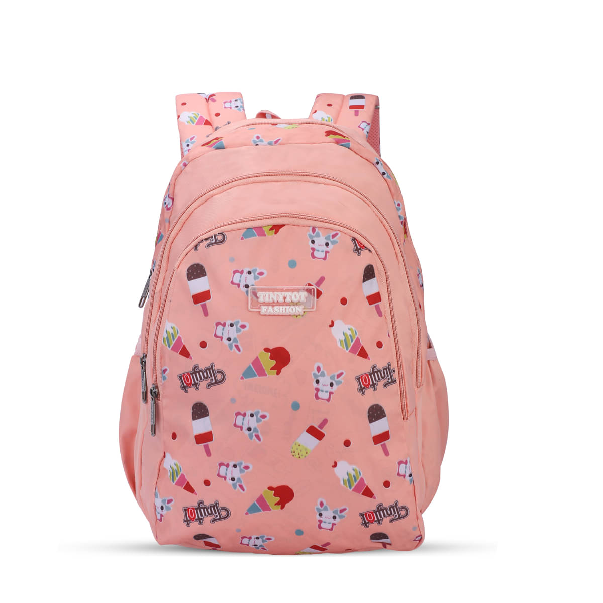    			Tinytot Peach Polyester Backpack For Kids