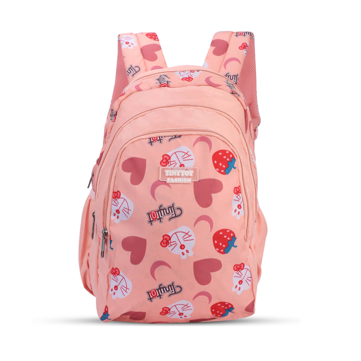     			Tinytot Peach Polyester Backpack For Kids