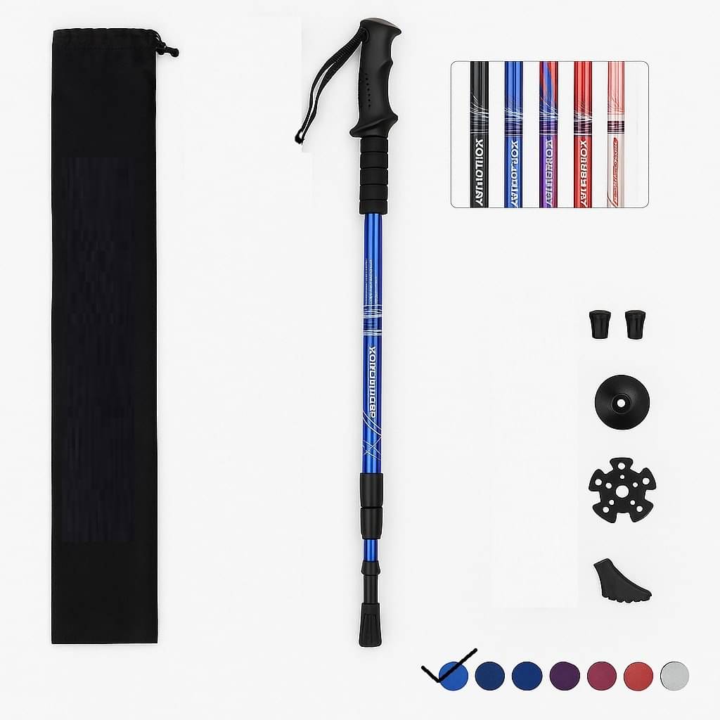 Trekking Poles Shock Absorbing Adjustable Hiking or Walking Sticks with Accessories and Carry Bag Trekking Poles Shock Absorbing Adjustable Hiking or Walking Sticks with Accessories and Carry Bag