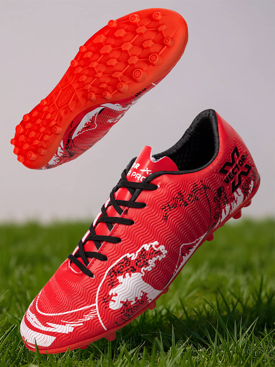 Vector X ACURA PRO Turf Shoe Red,White Indoor Court Shoes - Sports Shoes | Buy online on ZillyBuy