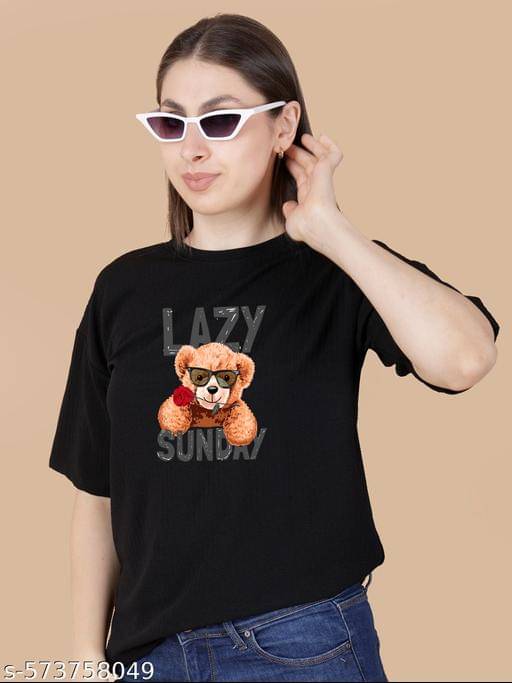 Wexam Style Women's Cotton Blend Regular Top ( Black ) Wexam Style Women's Cotton Blend Regular Top ( Black )