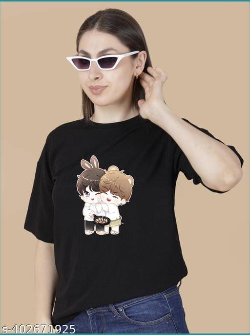 Wexam Style Women's Cotton Blend Regular Top ( Black ) Wexam Style Women's Cotton Blend Regular Top ( Black )