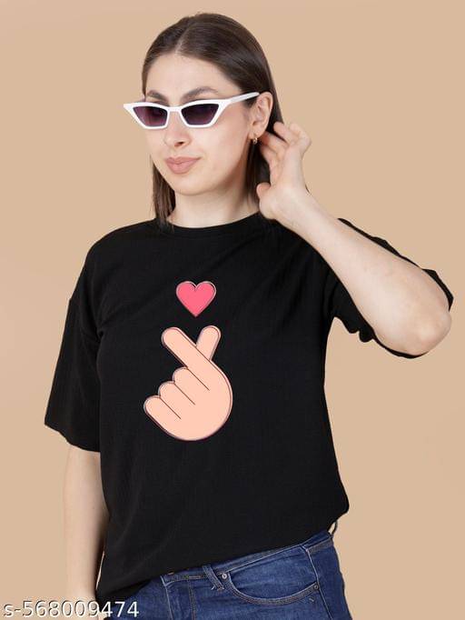     			Wexam Style Women's Cotton Blend Regular Top ( Black )