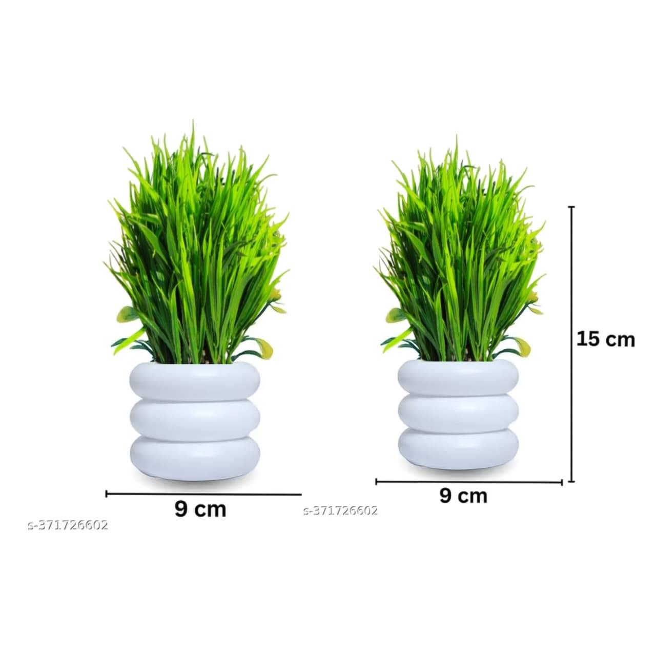 zonezer Set of 2 fancy artificial plant for home temple decoration good quality Bonsai Wild Artificial Plant with Pot (18 cm, Green, Yellow) zonezer Set of 2 fancy artificial plant for home temple decoration good quality Bonsai Wild Artificial Plant with Pot (18 cm, Green, Yellow)
