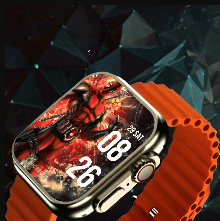     			AMOLED BT Calling Rubber Upto 1-2 days Smart Watch Orange