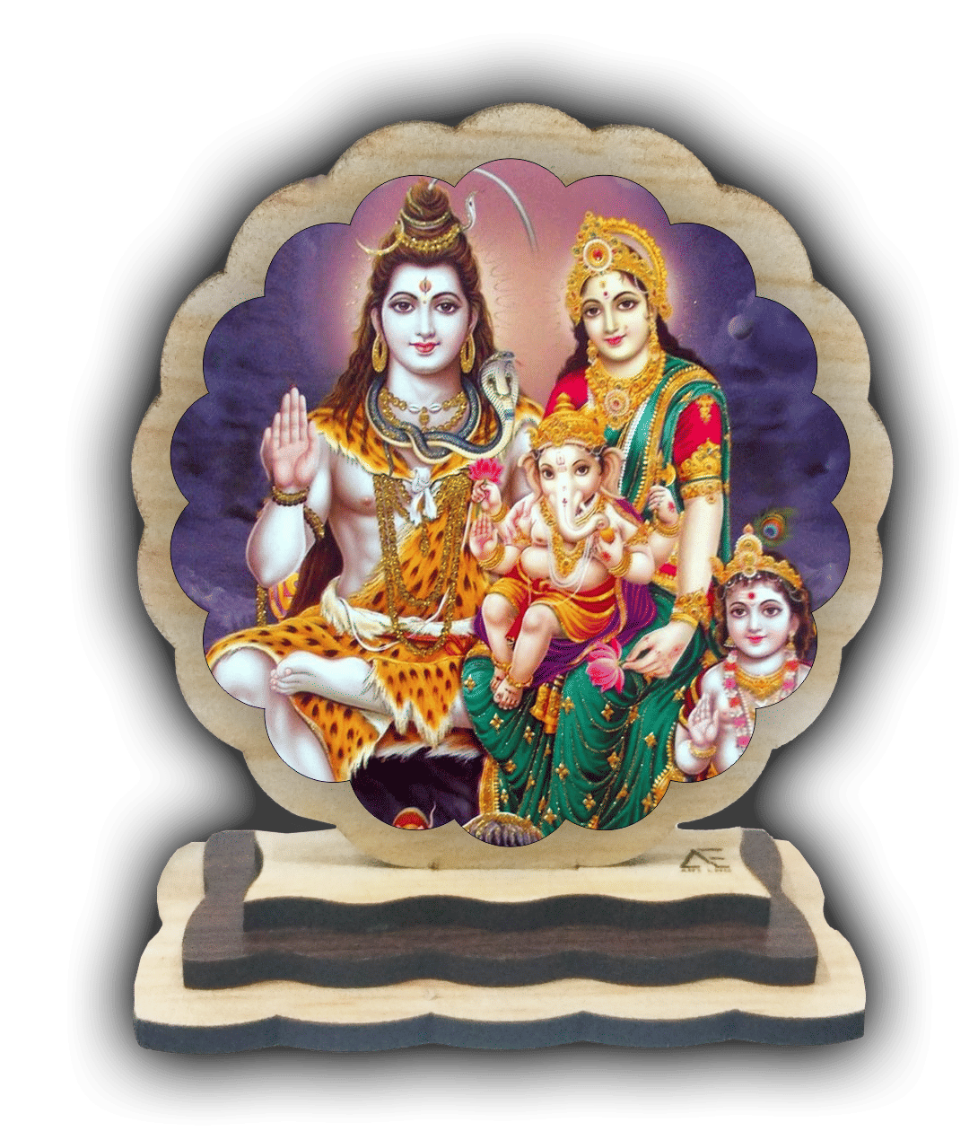 ART END Shiv Family Ideal For Car Dashboard ( Pack of 1 ) ART END Shiv Family Ideal For Car Dashboard ( Pack of 1 )