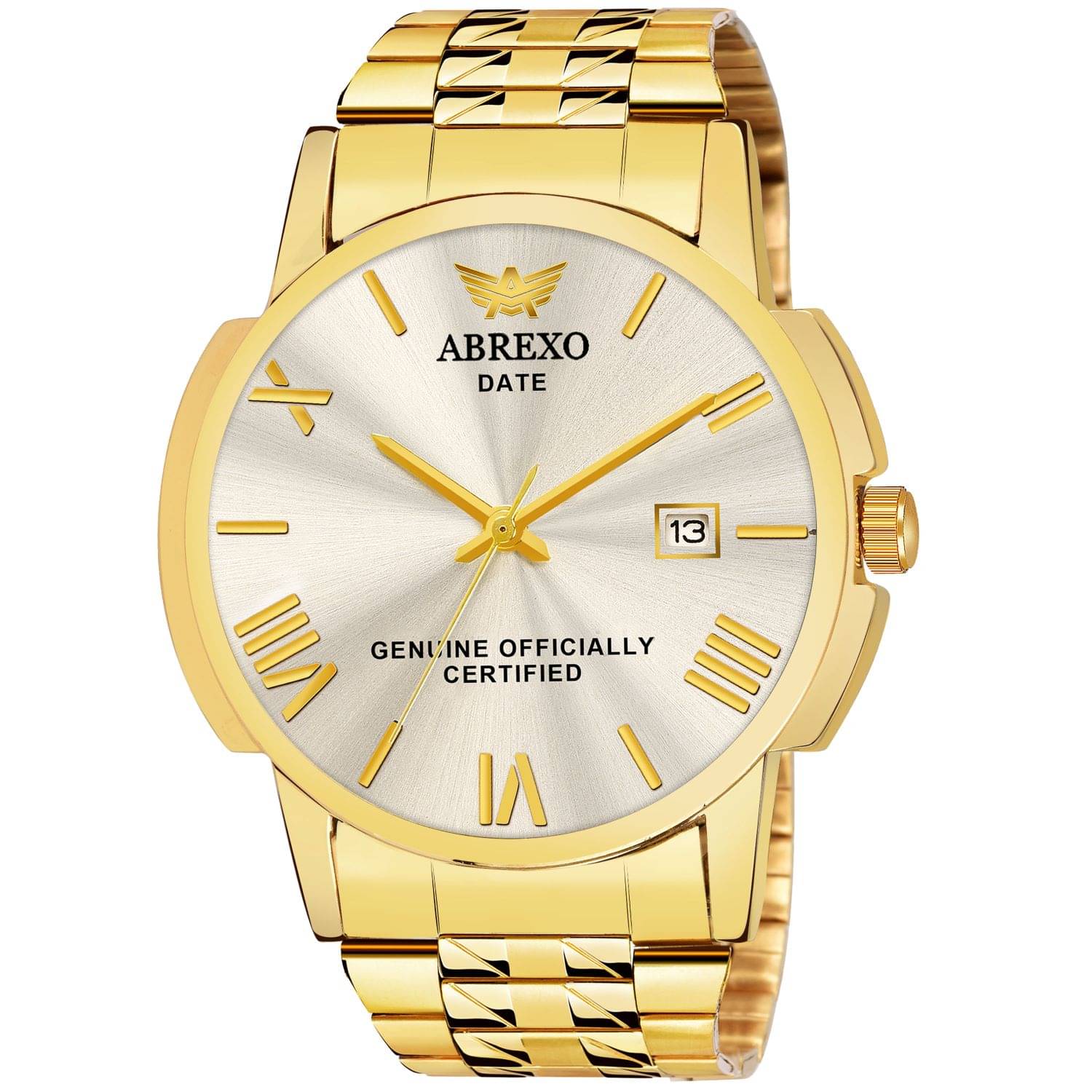     			Abrexo Gold Stainless Steel Analog Men's Watch