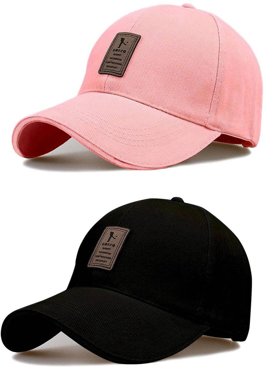     			Alamos Multicolor Cotton Women's Cap ( Pack of 2 )