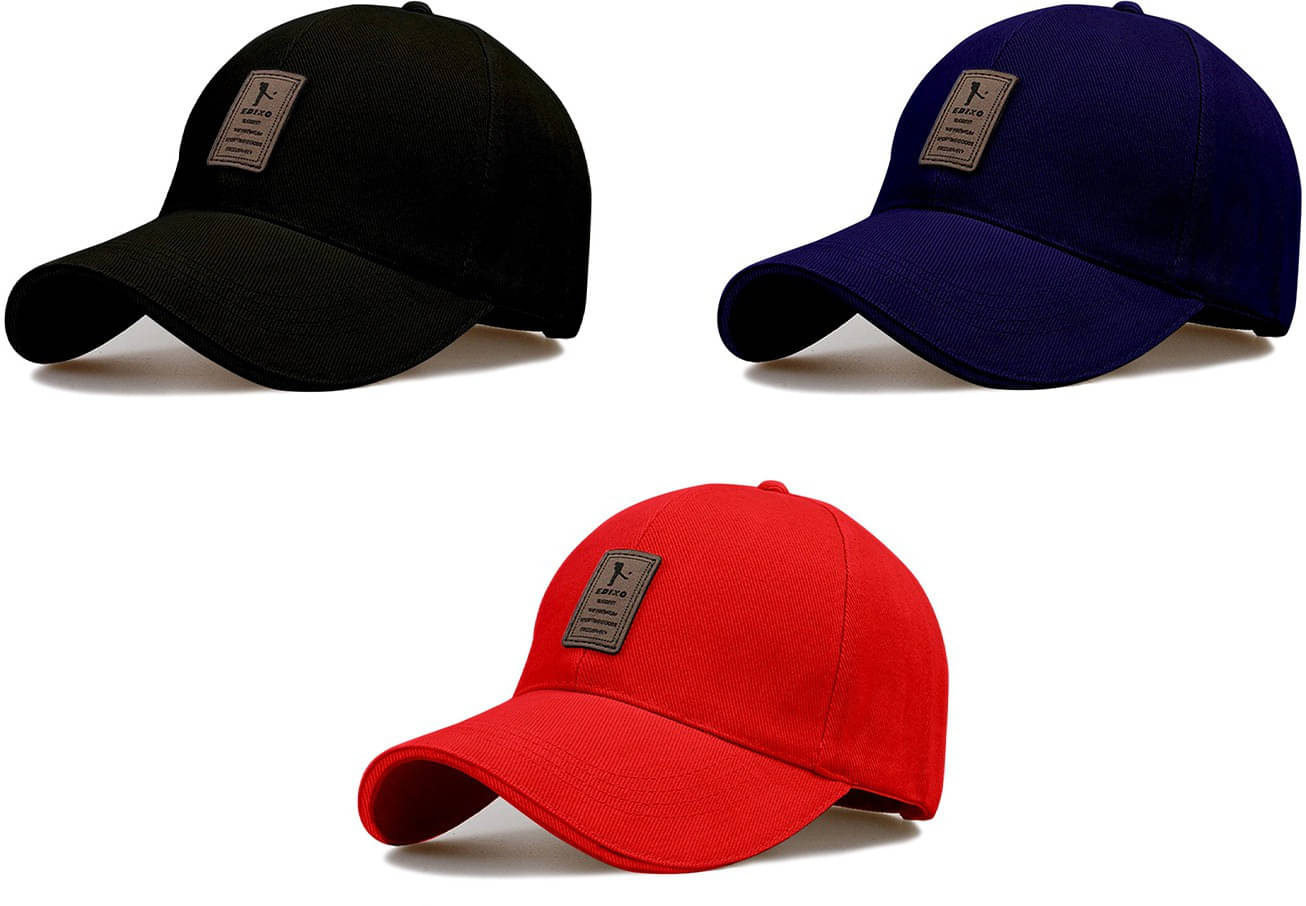     			Alamos Multicolor Cotton Women's Cap ( Pack of 3 )