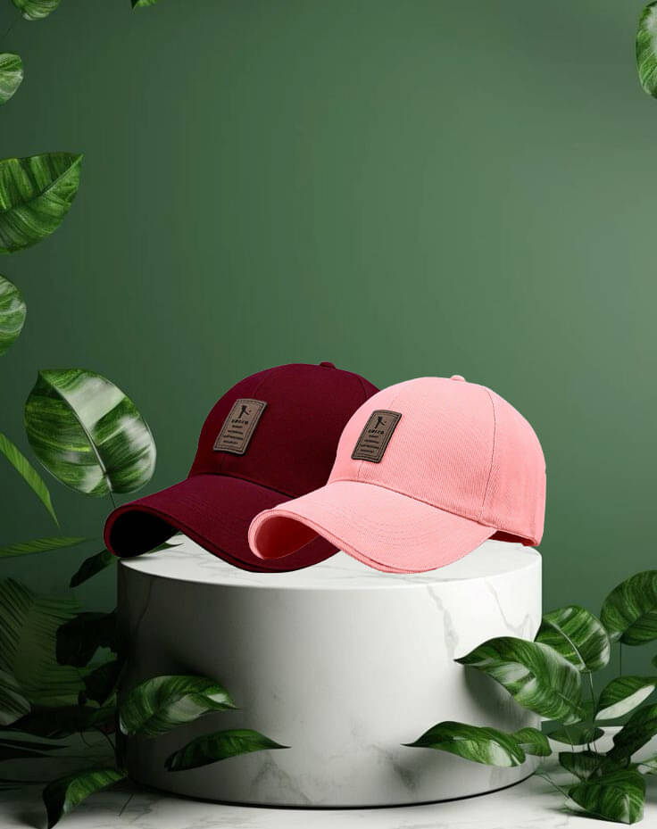 Alamos Pink Cotton Blend Women's Cap ( Pack of 2 ) Alamos Pink Cotton Blend Women's Cap ( Pack of 2 )