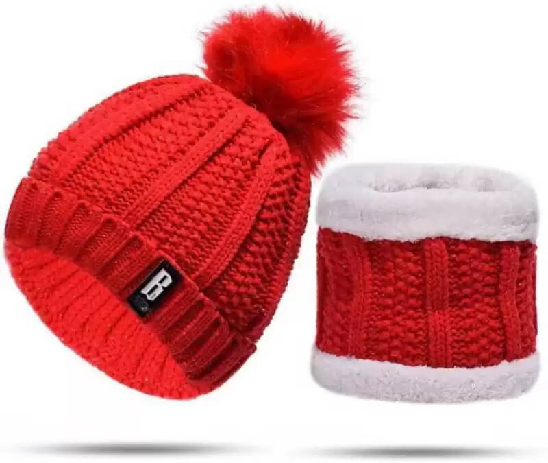     			Alamos Red Woollen Women's Cap ( Pack of 1 )