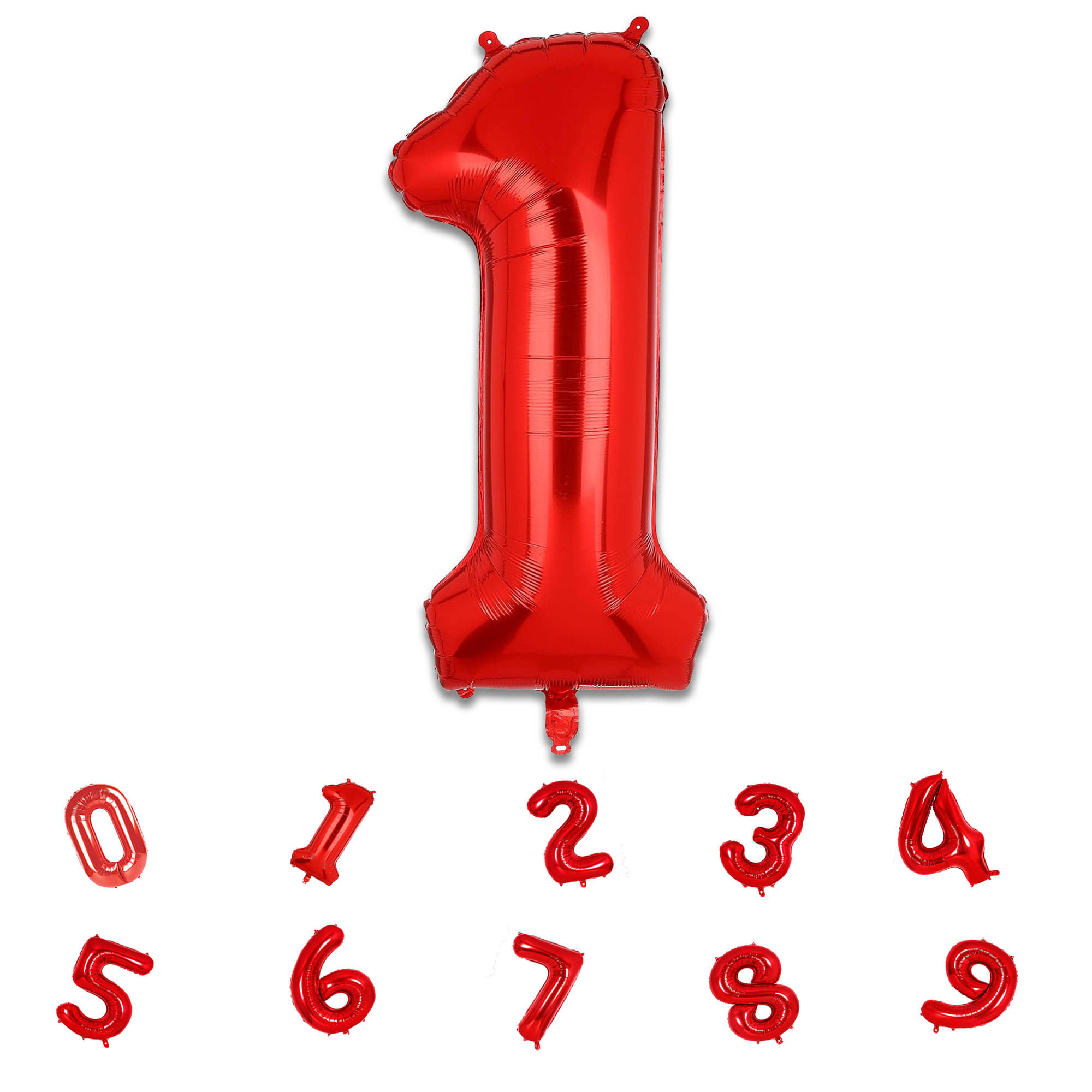     			Bubble Bells Number 1 Red Foil Balloon, For 1st Birthday, Anniversary & Party Decoration kit, 32 Inch One Numbers Red Foil Helium Balloon| Birthday Background Decoration Kit