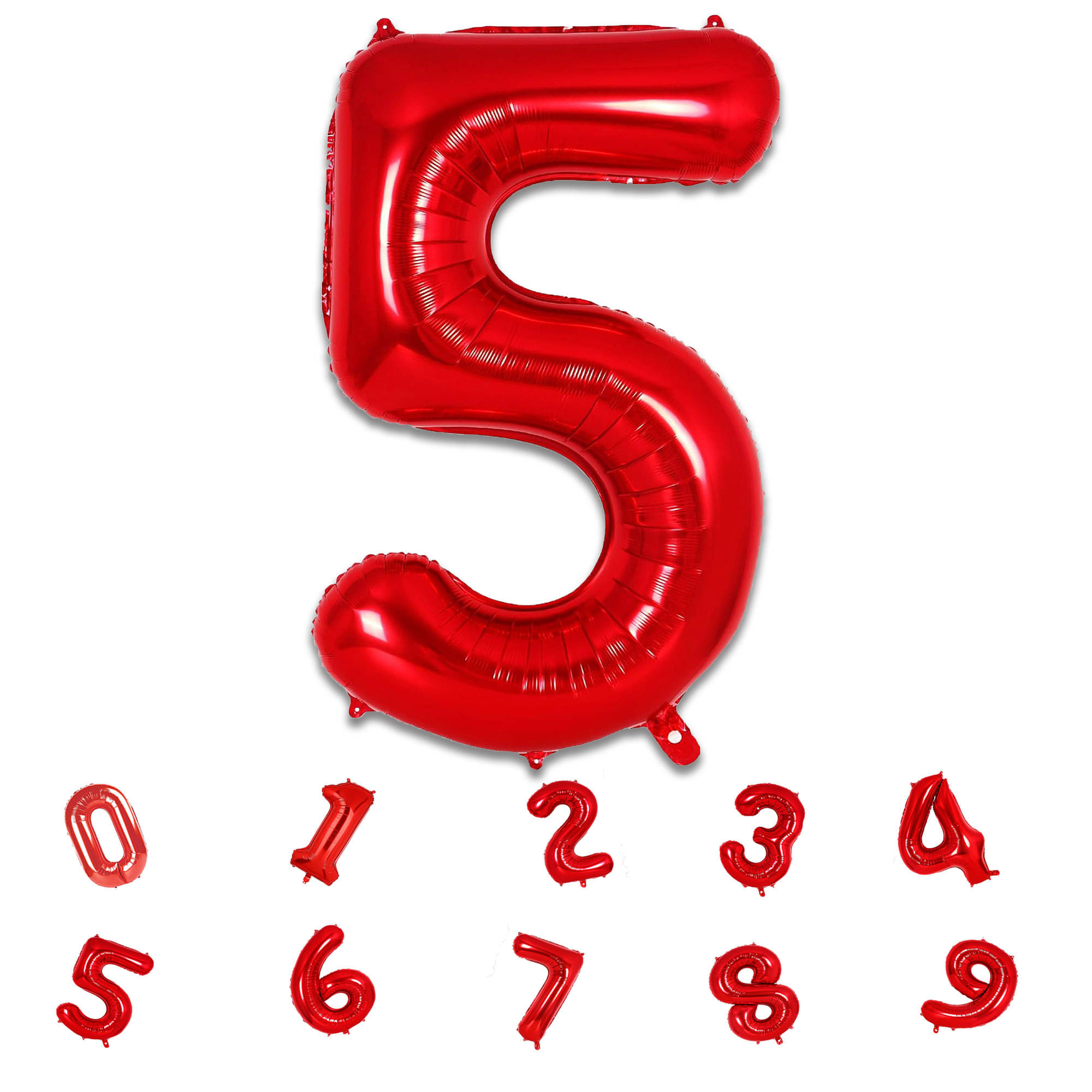     			Bubble Bells Number 5 Red Foil Balloon, For 5th Birthday, Anniversary & Party Decoration kit, 32 Inch Five Numbers Red Foil Helium Balloon| Birthday Background Decoration Kit