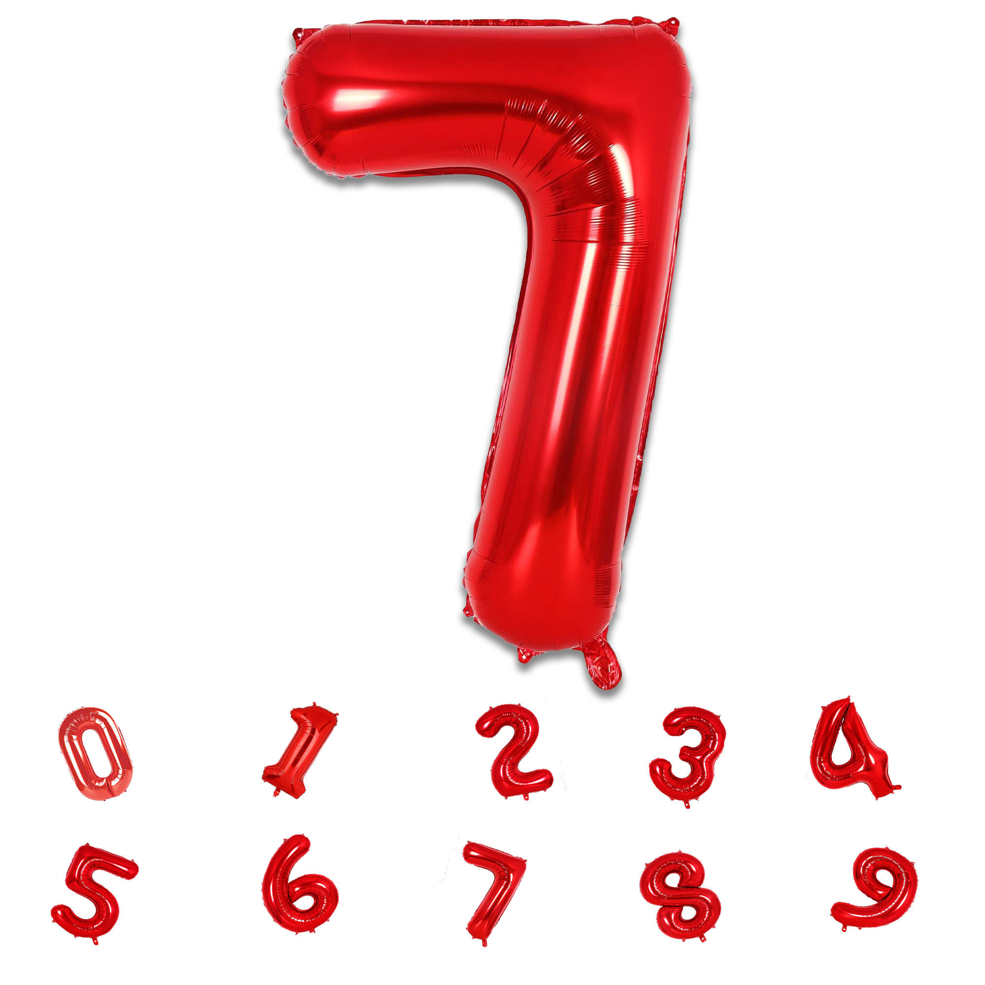     			Bubble Bells Number 7 Red Foil Balloon, For 7th Birthday, Anniversary & Party Decoration kit, 32 Inch Seven Numbers Red Foil Helium Balloon| Birthday Background Decoration Kit