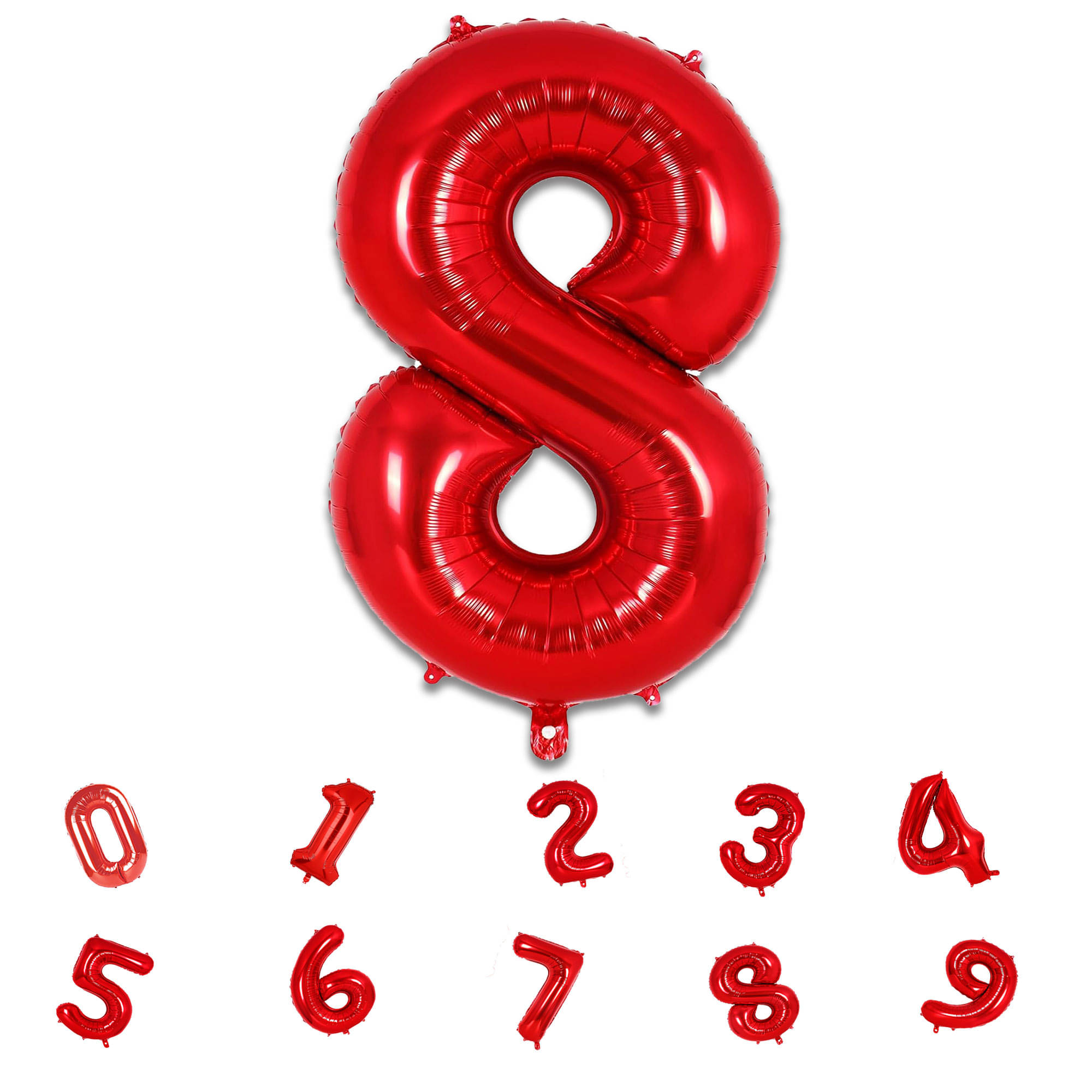     			Bubble Bells Number 8 Red Foil Balloon, For 8th Birthday, Anniversary & Party Decoration kit, 32 Inch Eight Numbers Red Foil Helium Balloon| Birthday Background Decoration Kit