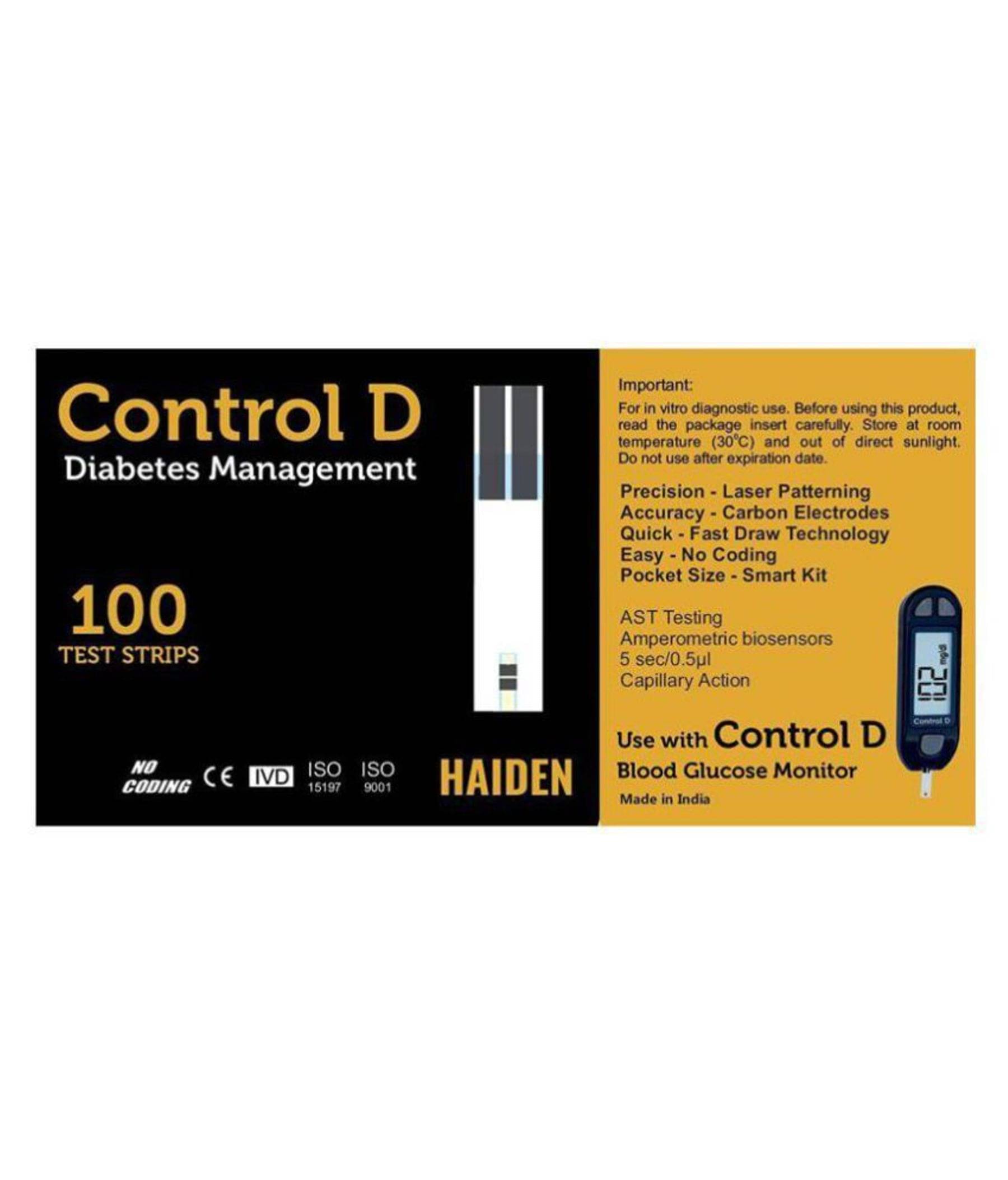     			Control D 100 1 100 Test Strips