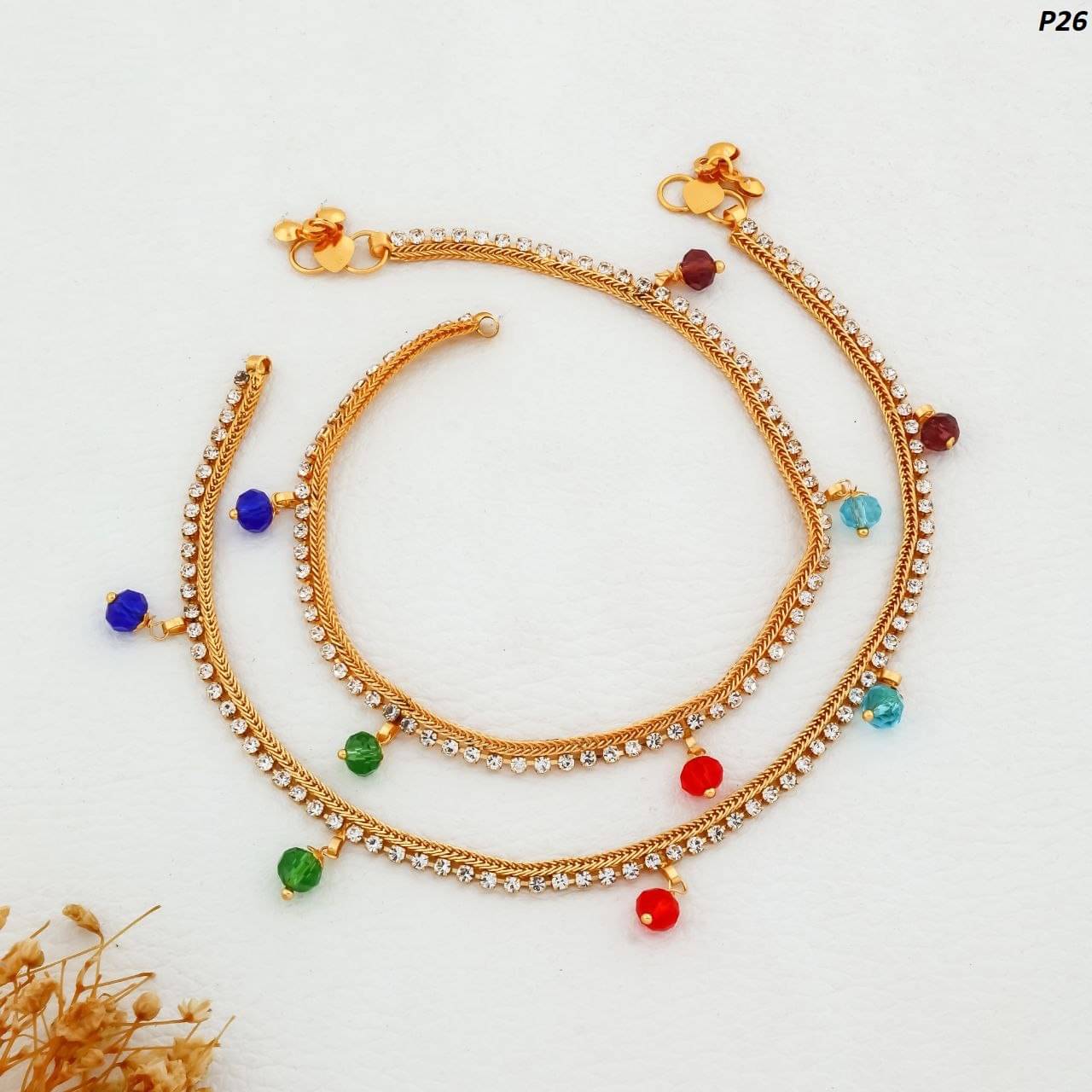     			KIRTAN ENT Gold Anklets ( Pack of 1 )