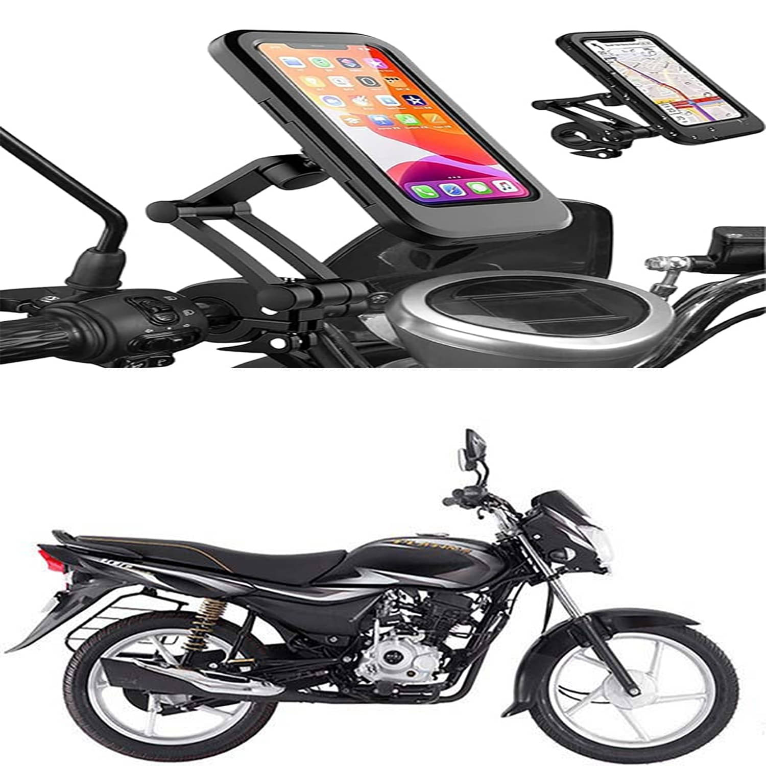 MS Wholesellar Handlebar Mobile Holder Waterproof Easy Installation Moun... MS Wholesellar Handlebar Mobile Holder Waterproof Easy Installation Moun...