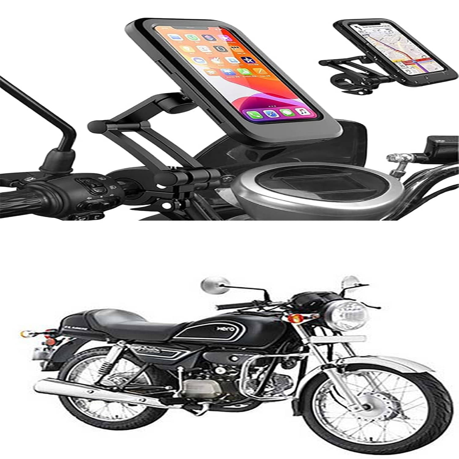 MS Wholesellar Handlebar Mobile Holder Waterproof Easy Installation Moun... MS Wholesellar Handlebar Mobile Holder Waterproof Easy Installation Moun...