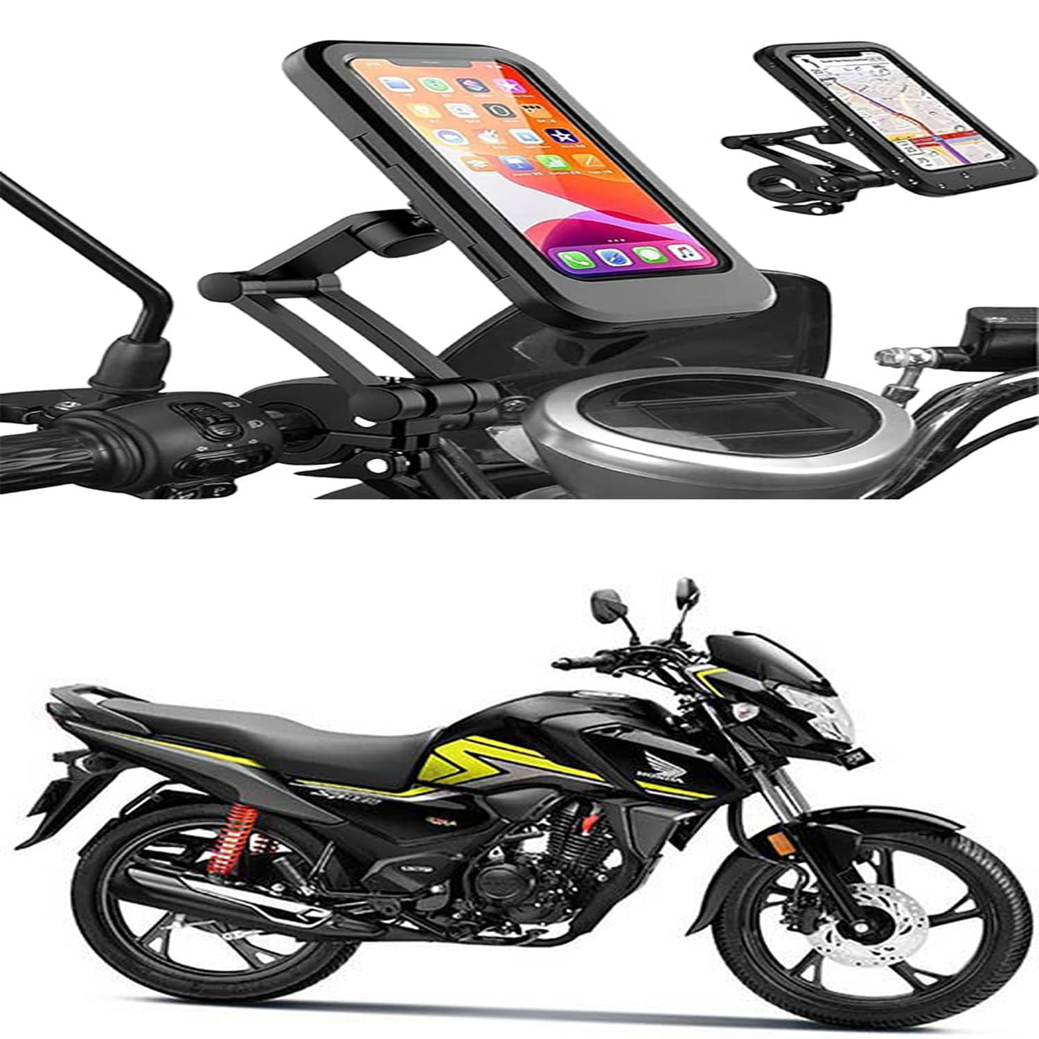 MS Wholesellar Waterproof Handlebar Phone Mount with Touchscreen Compati... MS Wholesellar Waterproof Handlebar Phone Mount with Touchscreen Compati...