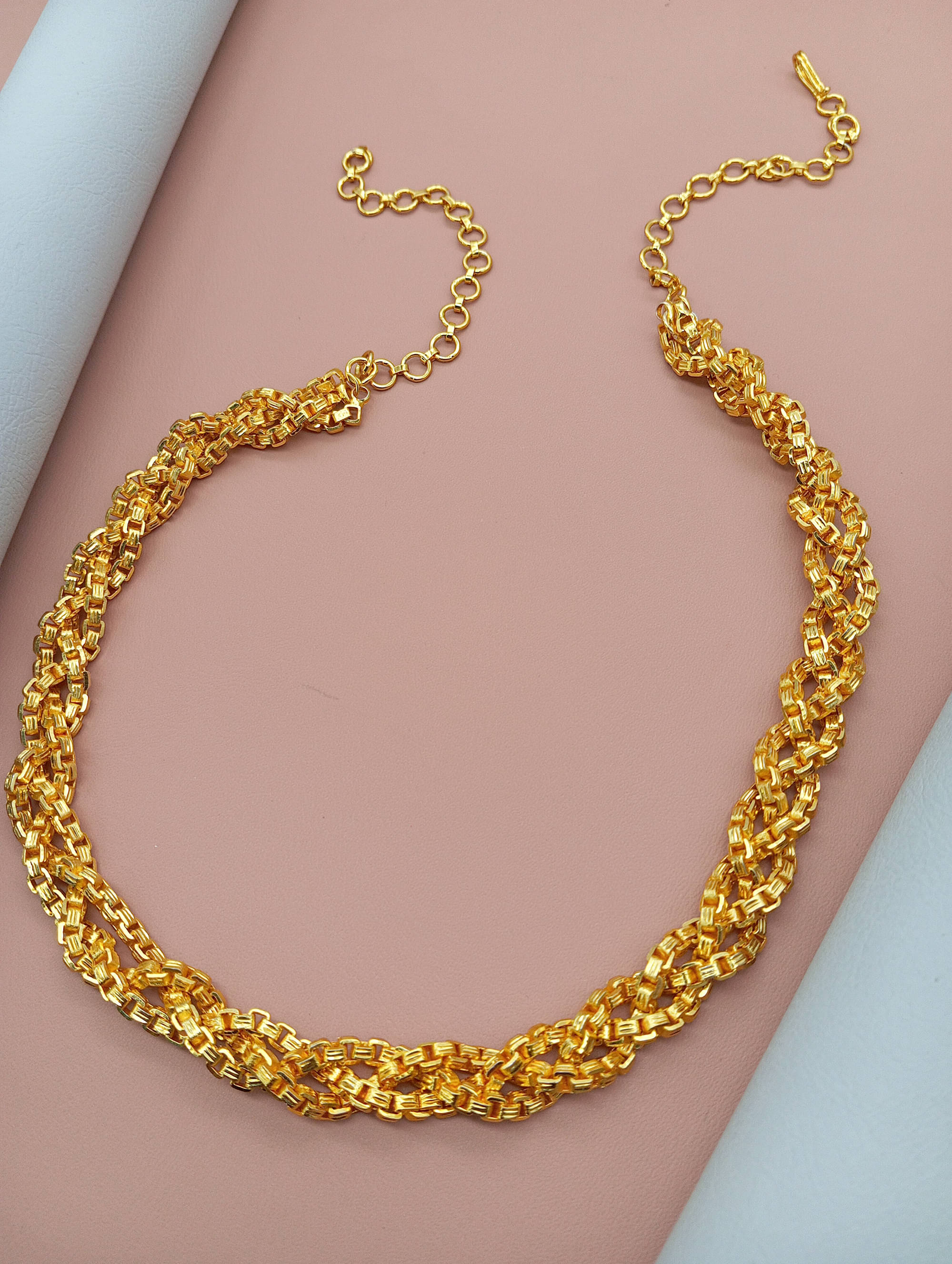     			RANEM Gold Plated Chain ( Set of 1 )