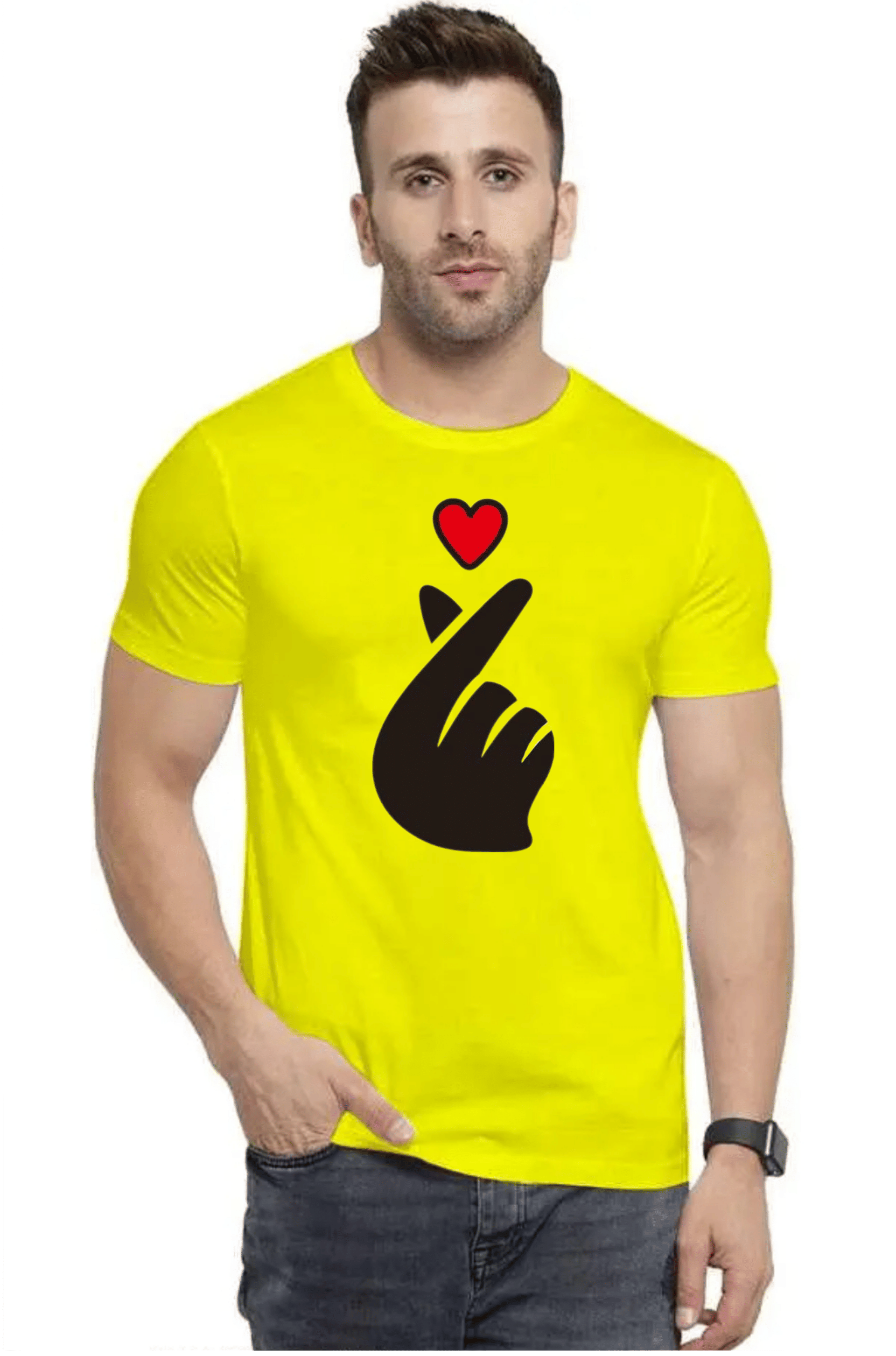     			RAPZOD Men Polyester Regular Fit Printed T-Shirt ( Yellow )