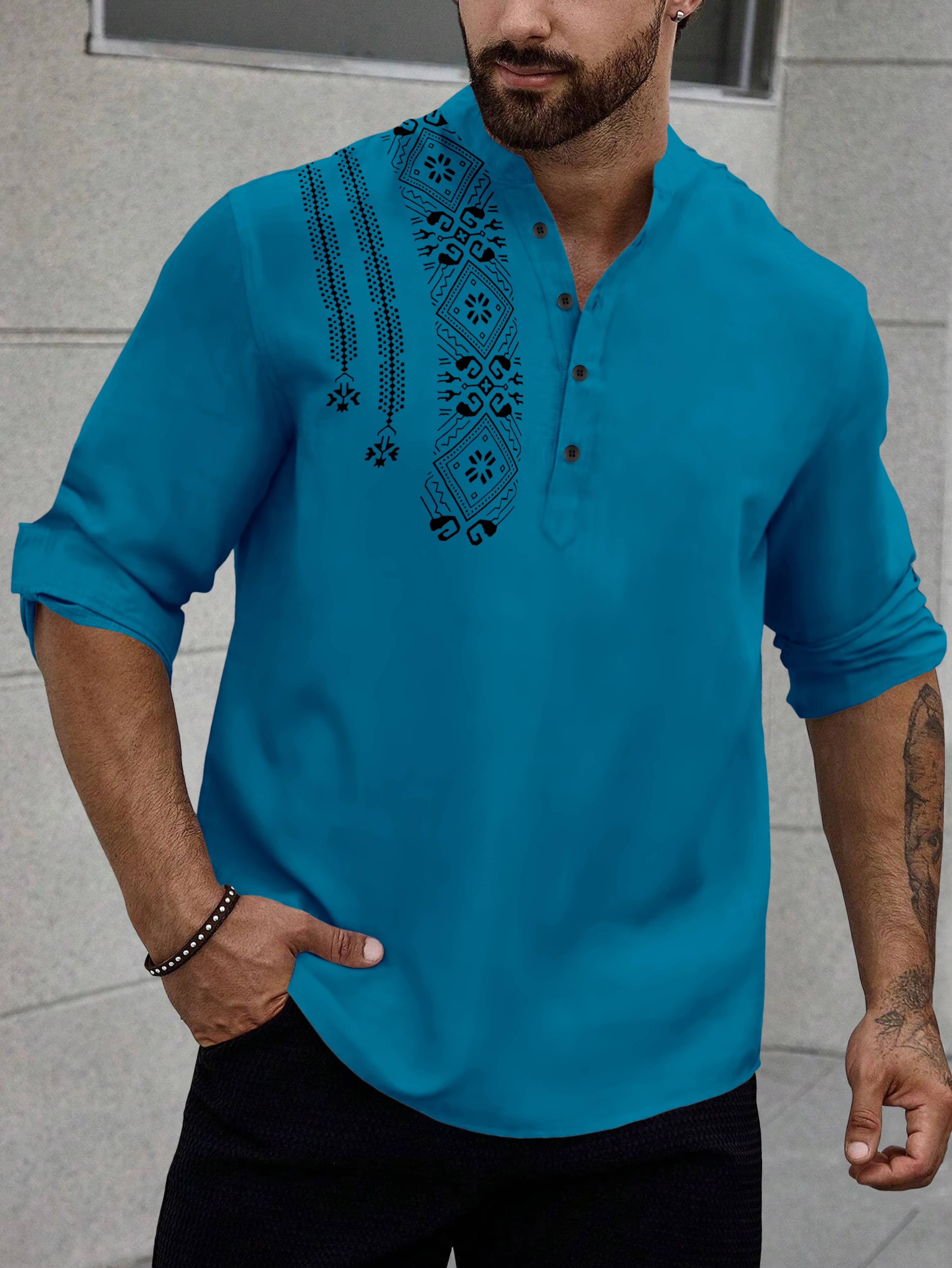     			SPOQUE Green Cotton Blend Men's Regular Kurta ( Pack of 1 )