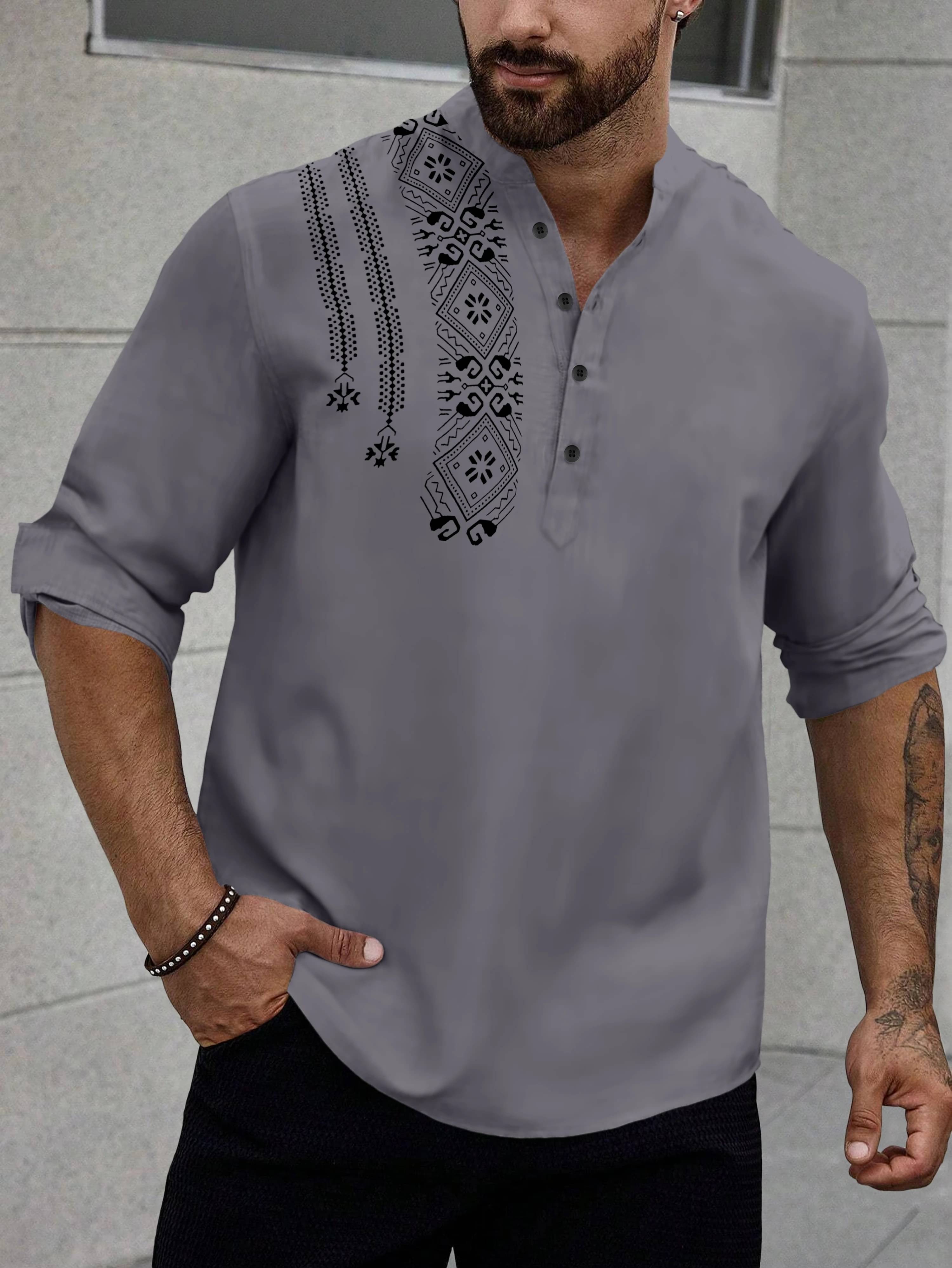 SPOQUE Grey Cotton Blend Men's Regular Kurta ( Pack of 1 ) SPOQUE Grey Cotton Blend Men's Regular Kurta ( Pack of 1 )