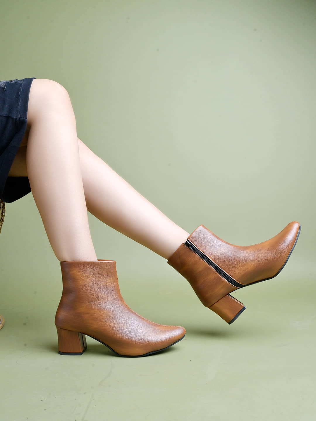 Shoetopia Tan Women's Ankle Length Boots