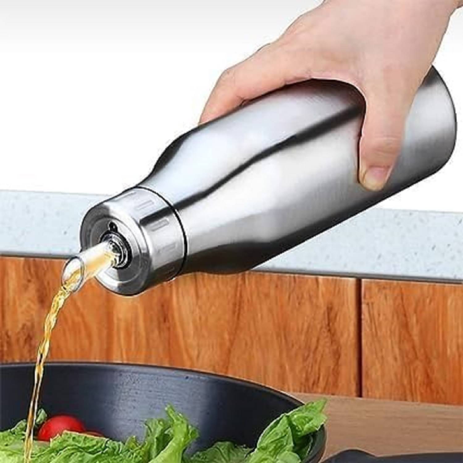     			Skindora Steel Silver Oil Container ( Set of 1 )