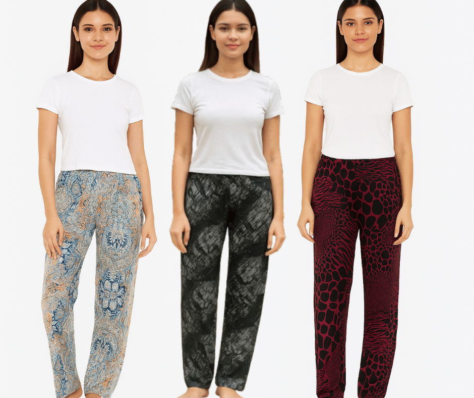     			SportZone Hosiery Printed Women Pyjama ( Multi Color )