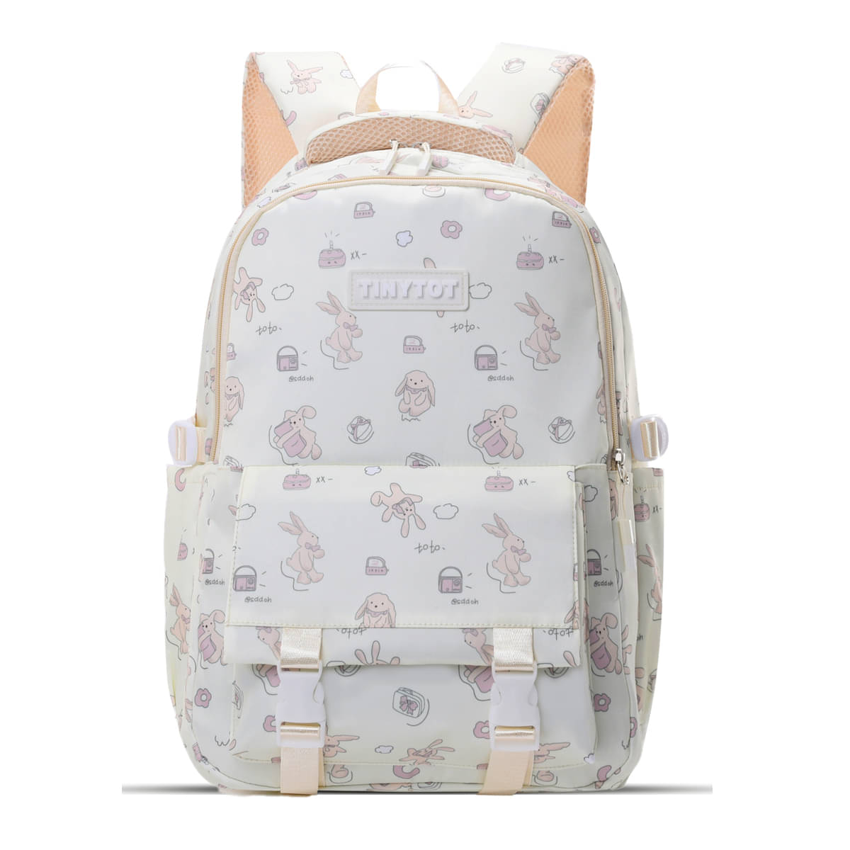     			Tinytot Beige Polyester Backpack For Kids