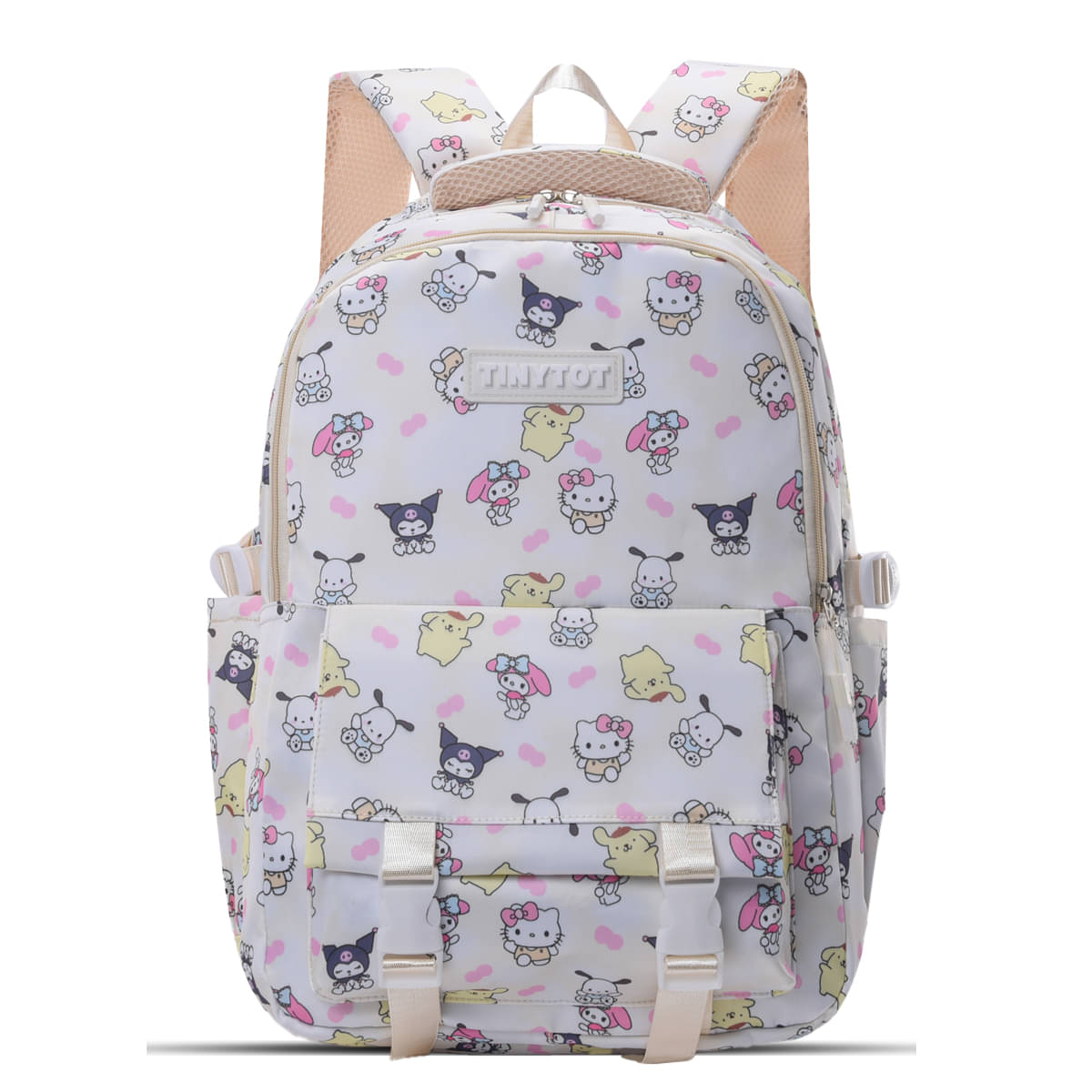     			Tinytot Beige Polyester Backpack For Kids