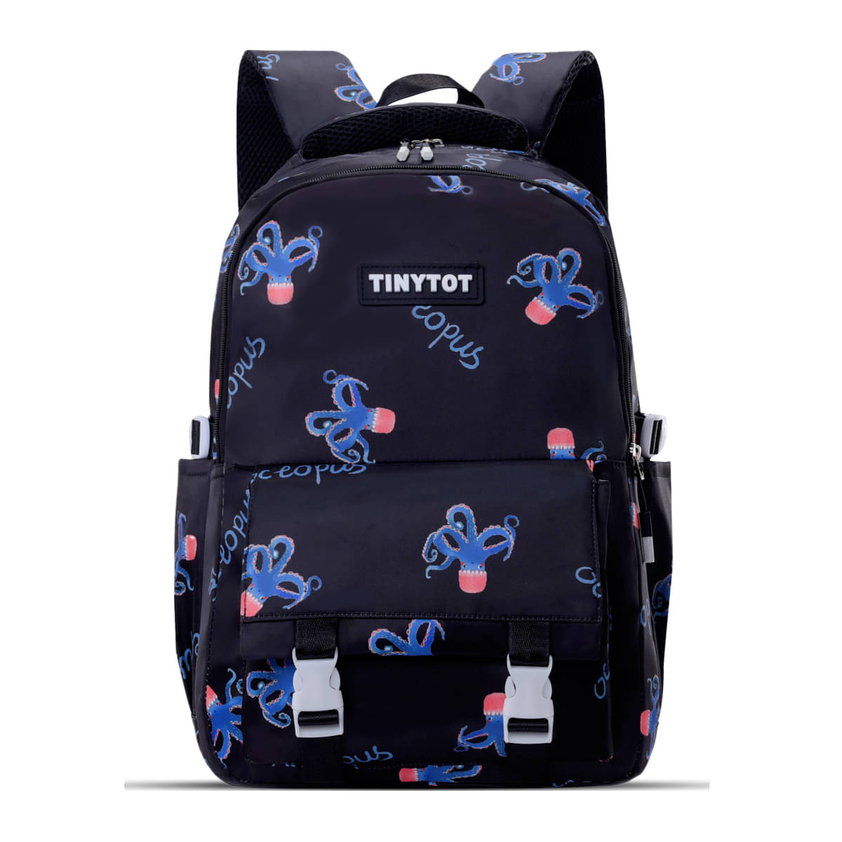     			Tinytot Black Polyester Backpack For Kids