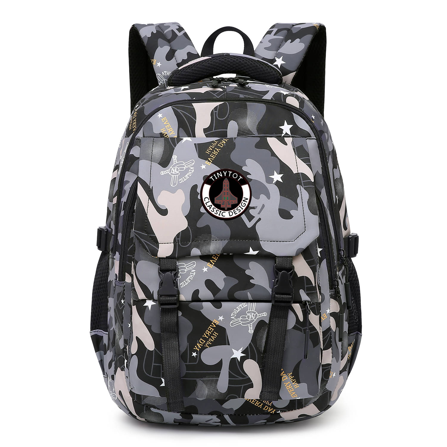 Tinytot Black Polyester Backpack For Kids Tinytot Black Polyester Backpack For Kids