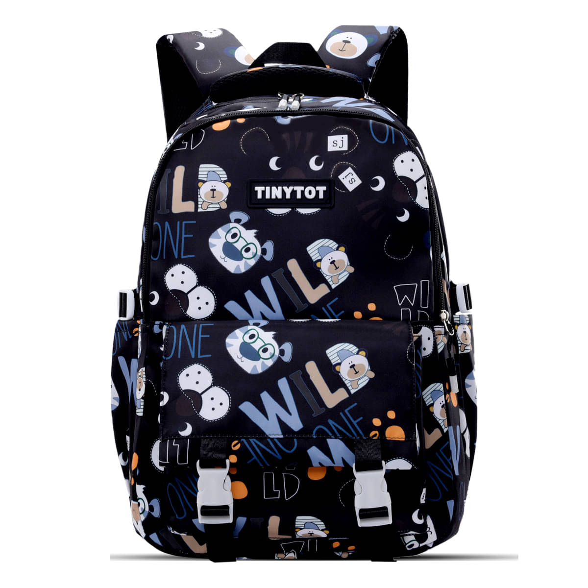     			Tinytot Black Polyester Backpack For Kids