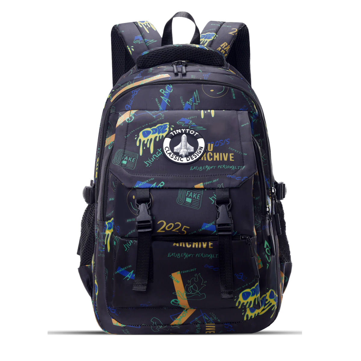     			Tinytot Black Polyester Backpack For Kids