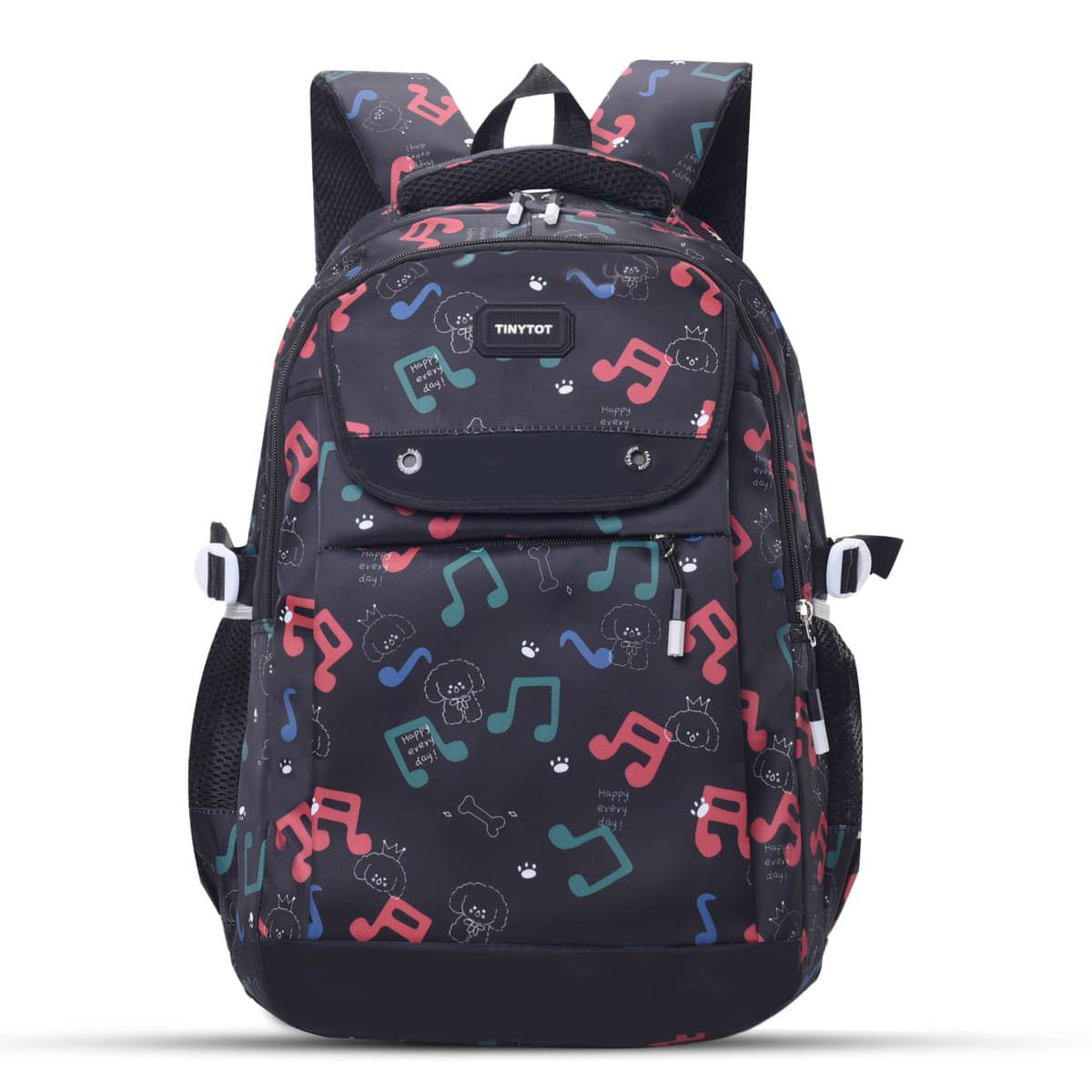     			Tinytot Black Polyester Backpack For Kids