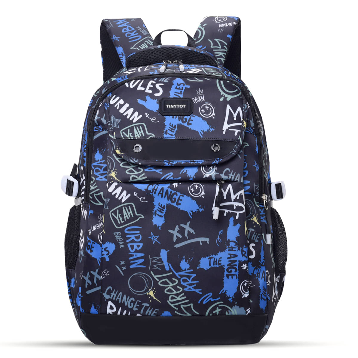     			Tinytot Black Polyester Backpack For Kids